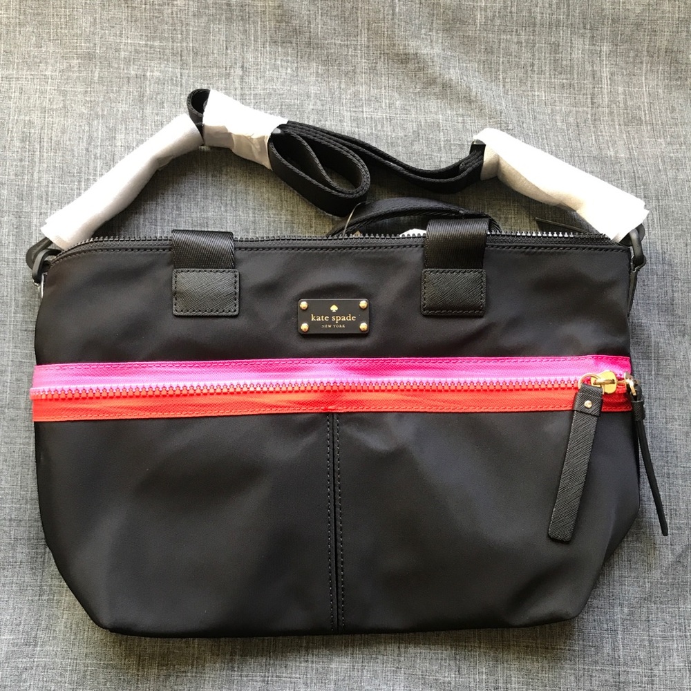 KATE SPADE Black Mini Nylon Courtlyn Satchel